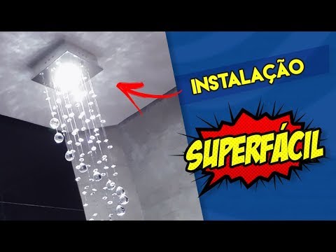 Como INSTALAR LUSTRE DE CRISTAL no TETO de GESSO?